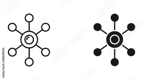 Simple molecule structure icon set