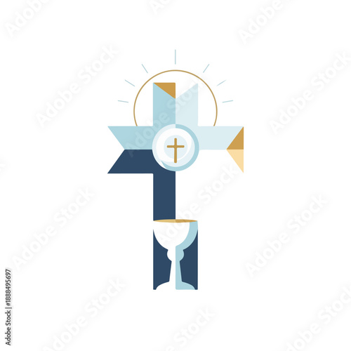 Cross with Chalice and Eucharist