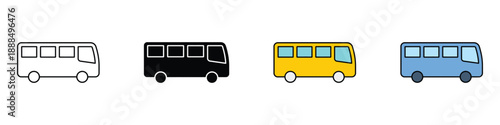 Bus icon vector. transport, travel, vehicle symbol. vector illustration.