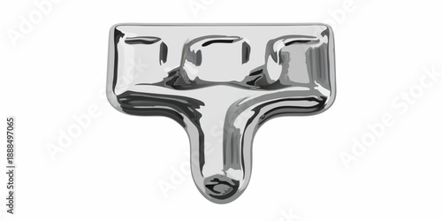 Silver garden trowel isolated on a plain white background