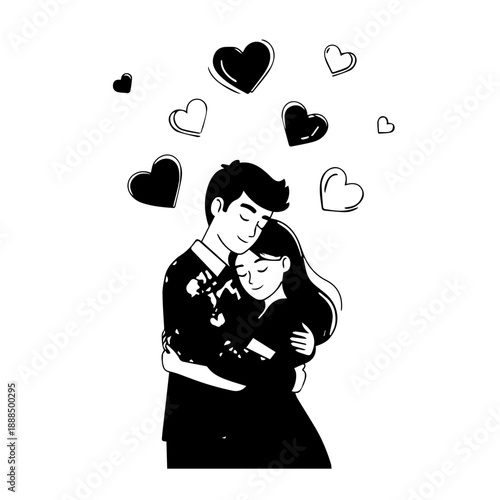 Nurse holding heart symbols Vector