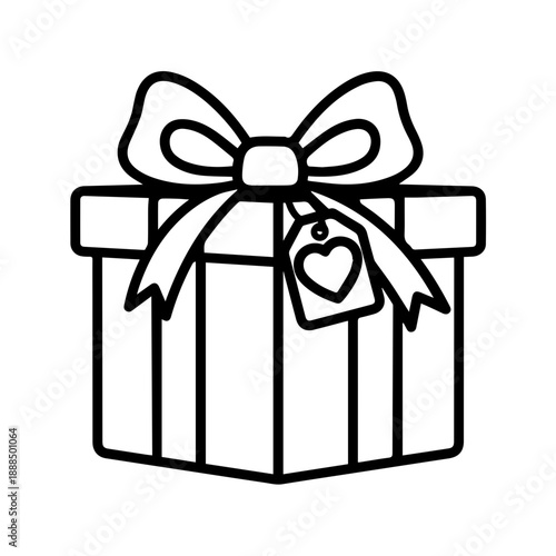 Elegant gift box with bow Vector