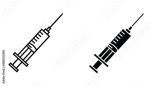 Medical syringe illustration