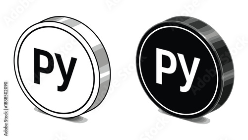 Python programming language icon set