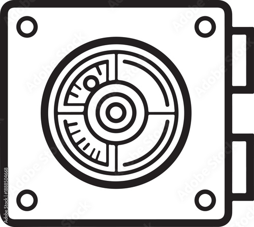 Safe vault security lock icon representing financial safety confidentiality and secure storage