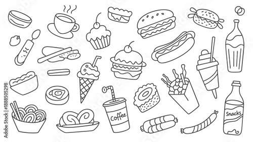 santa monica skyline illustration featuring a ferris wheel and palm trees