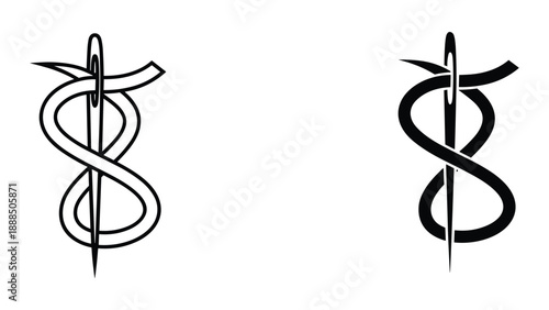 Medical symbol rod of asclepius vector illustration