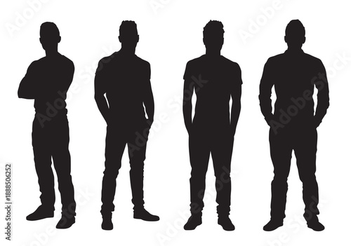 people silhouette vector set 