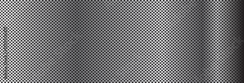 Perforated Metal Mesh Background With Symmetrical Holes and Industrial Geometric Design. A close-up view of a metallic surface with circle. Vector