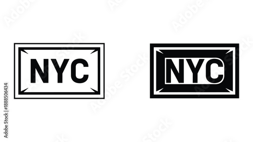 New york city badge logo design