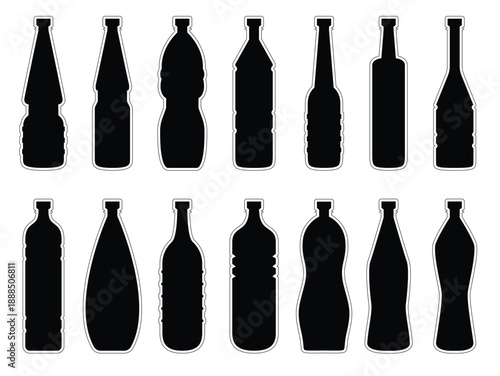 plastic bottle clipart vector design illustration isolated