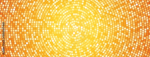  radial gold disco party pattern yellow square sequin mosaic