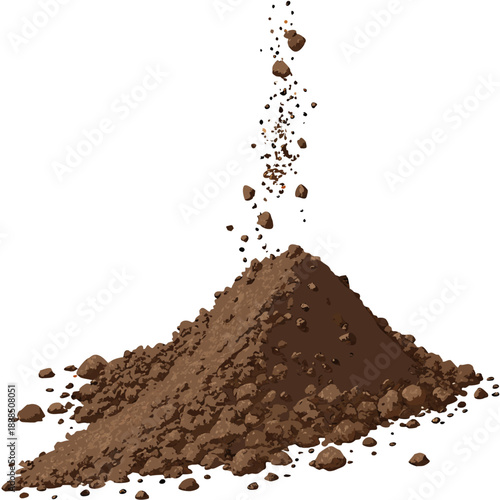 Pile of Soil Illustration Earth Dirt and Ground Elements.