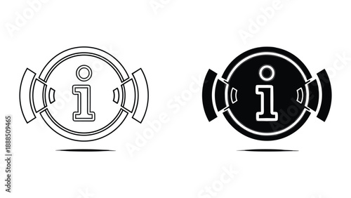Information icon set with different color variations