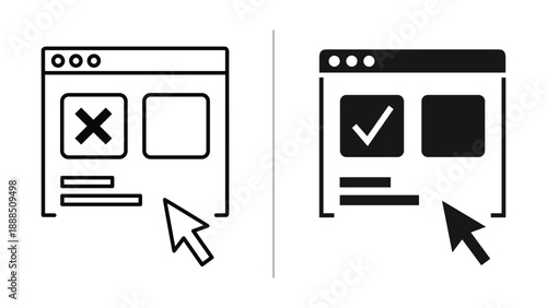 Accepting or rejecting a request on computer screen