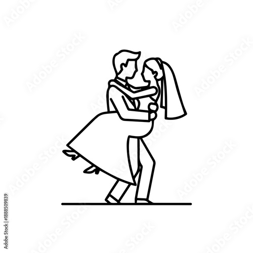 Couple dancing joyfully Vector