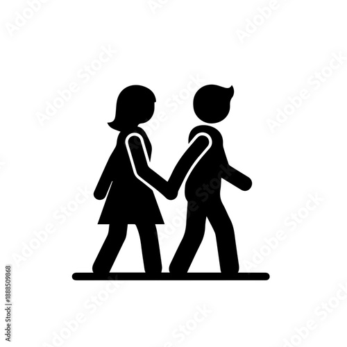 Children holding hands Vector