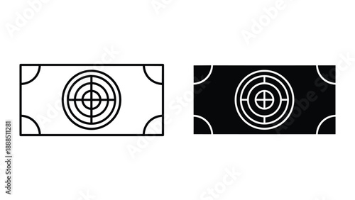 Target icon design with different color schemes