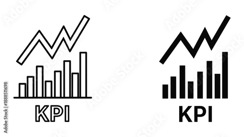 Kpi graph illustration for business analysis