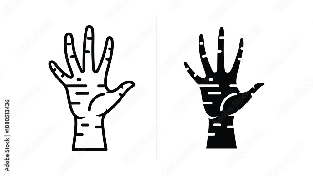 Fototapeta premium Robot hand illustration with different styles