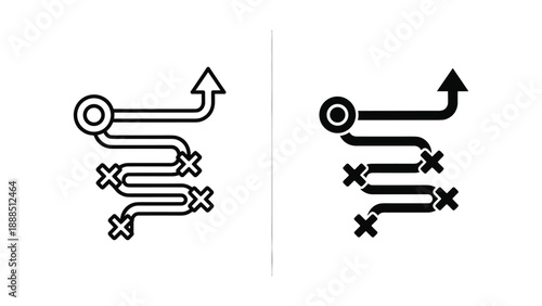 Simple vector illustration of directional arrows