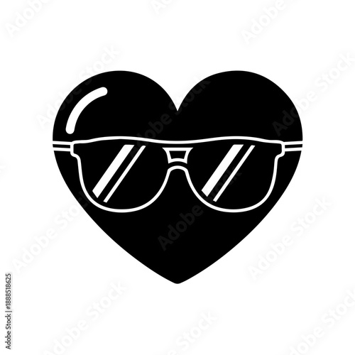 Heart-shaped sunglasses Vector