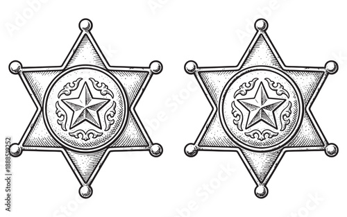 Vintage Western Sheriff Star Badges