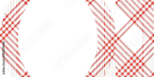 Red and white checkered pattern forming a circular frame or border