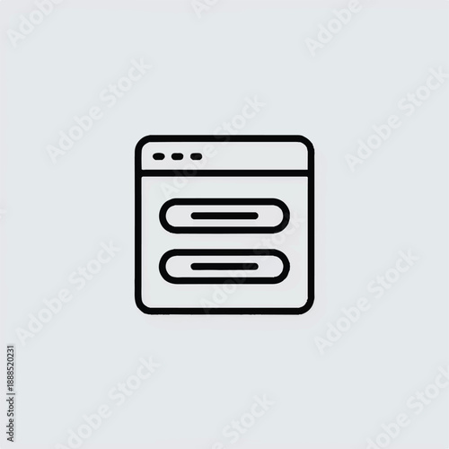 Simple outline hamburger menu icon, representing website navigation options and accessibility for users.