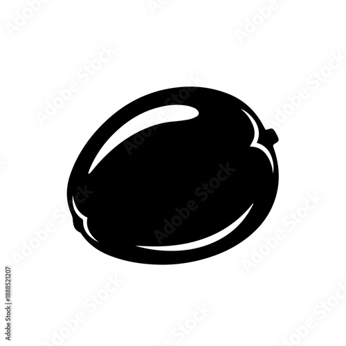 Black and white abstract shape isolated on white background, Vector