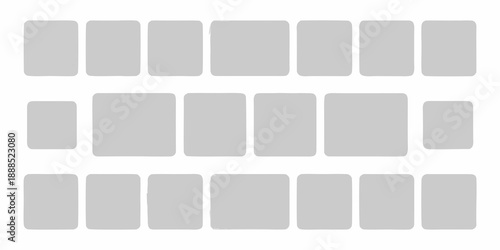 Gray rectangles arranged in three rows and columns placeholder design