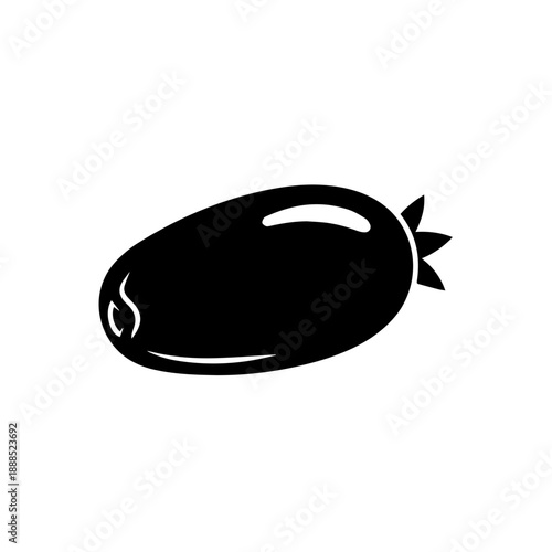 Dark, glossy object with starburst isolated on white background, Vector