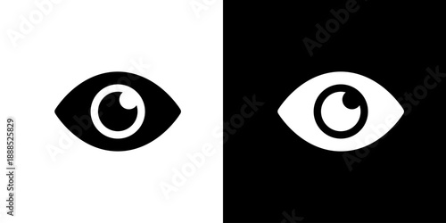 目・パスワード表示／非表示の塗りUIアイコン（ベクター）