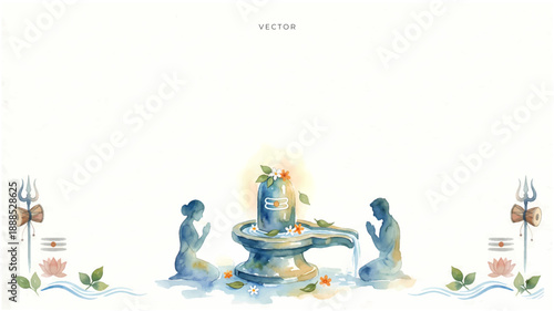 Happy maha Shivratri, Hindu festival and indian culture celebration background.