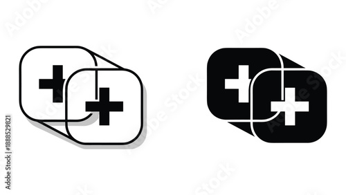 Medical cross logo design template