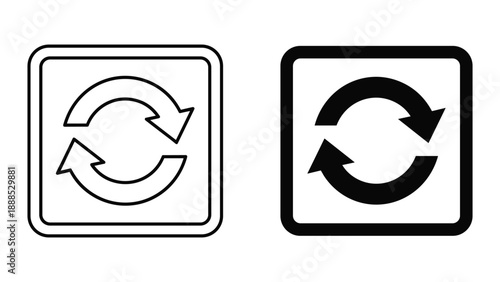 Refresh icon set for user interface