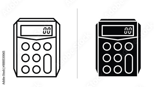 Simple calculator icon in different color modes