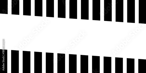 Black on white perspective line stripes with 3d dimensional effect