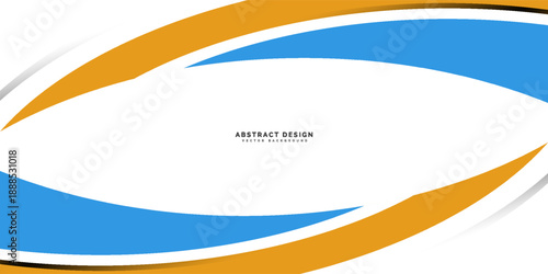 Abstract Blue and Orange Curved Banner Design for Modern Branding and Visual Identity.vector illustration eps10