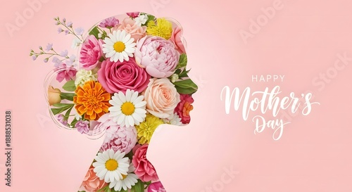 Happy mothers day floral tribute to all amazing moms