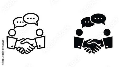 Business partnership and communication illustrated