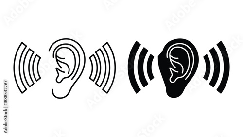 Hearing sound waves with human ear