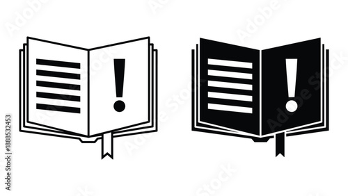 Important information symbol represented through open book
