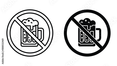 No beer allowed signage illustration