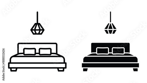 Modern bed designs with pendant lights