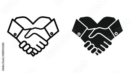 Handshake illustration representing partnership and agreement