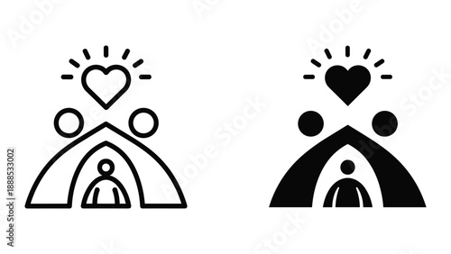 Family care and support illustration