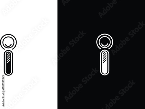 icons Minimalist bottle opener icon simple line art design for kitchen or bar isolated on black and white backgrounds