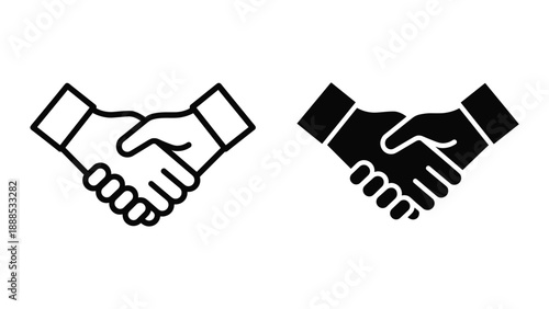 Handshake illustration for business partnership