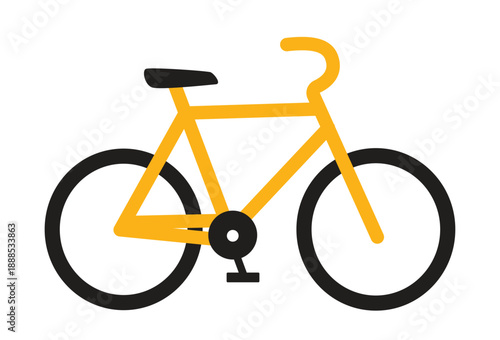 City Bicycle Illustration - Two-Wheeled Commuter Bike Vector for Eco-Friendly Transport, Cycling Clubs, and Urban Mobility Branding